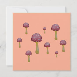 Röd och vit fläckig svamp inbjudningar