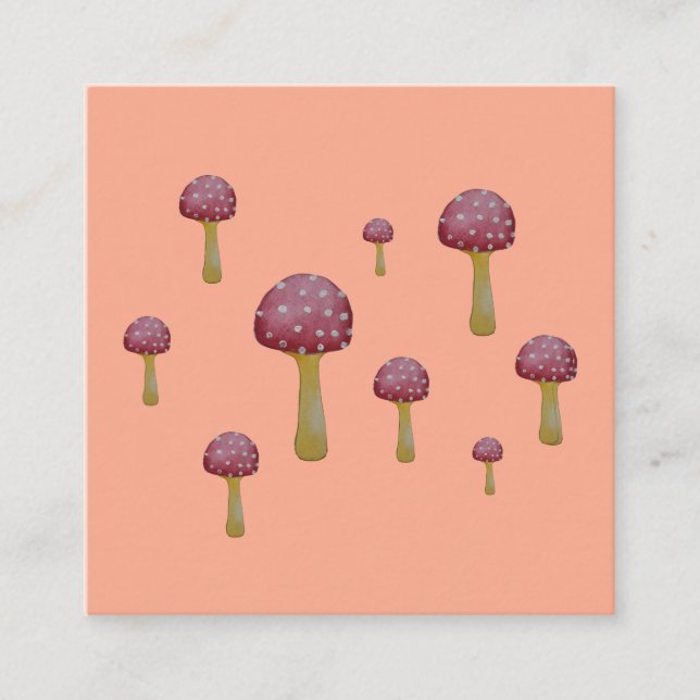 Röd och vit fläckig svamp tilläggskort (Framsida)