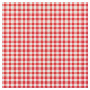 Röd och vit gingham tyg