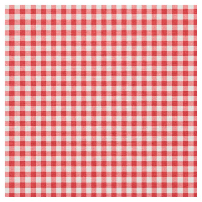 Röd och vit gingham tyg (Närbild)