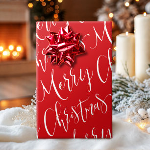 Röd och vit God jul-Helgdag Presentpapper