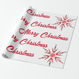 Röd och vit God jul Presentpapper