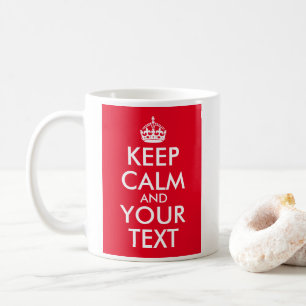Röd och vit Håll lukt och fortsätt Kaffemugg