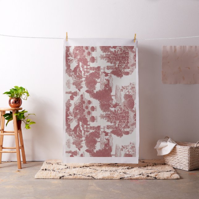 Röd och vit julvinter Wonderland 30 tum Tyg (In Situ)