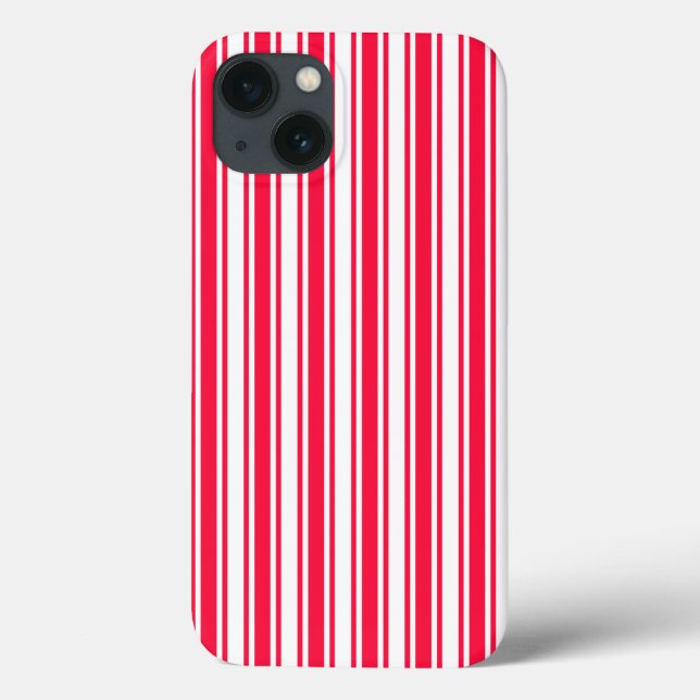 Röd och vit kandy rand Fodral-Mate iphone case (Baksida)