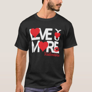 Röd och vit Kärlek, mer svart T Shirt