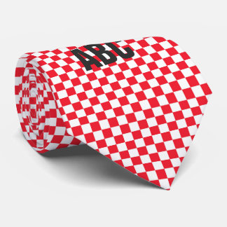 Röd och vit kontrollpanel slips