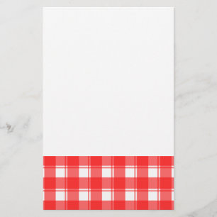 Röd och vit Land-stripe Play Brevpapper