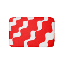 Röd och vit lutning vinkara mönster badrumsmatta