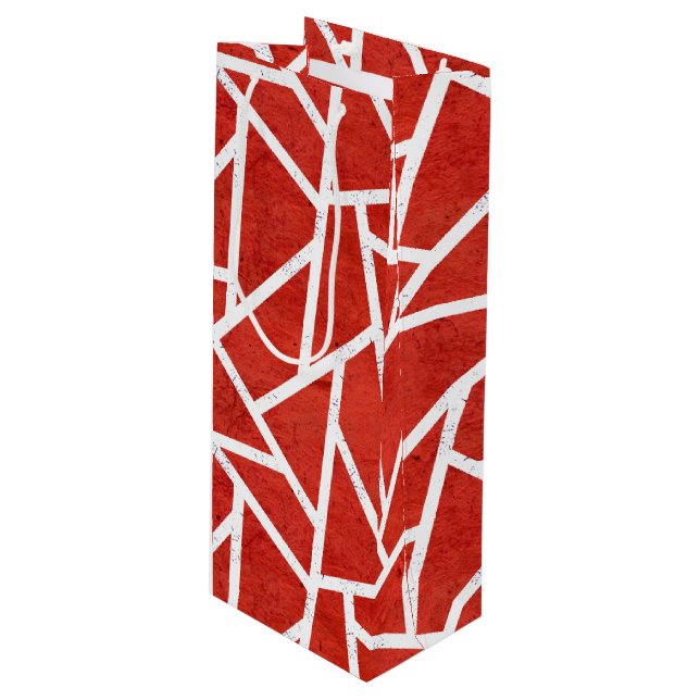 Röd och vit mosaik mönster (Framsidan Vinklad)