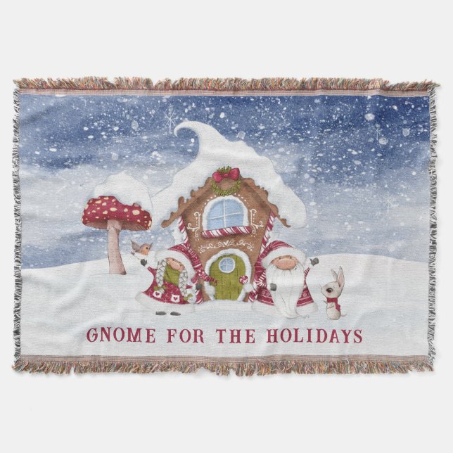 Röd och vit nome för Helgdagarna Filt (Framsidan)