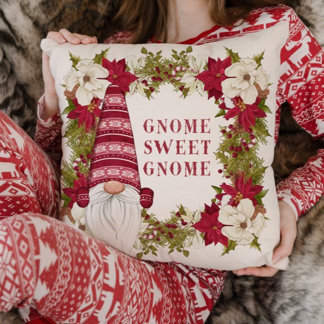 Röd och vit nome för Helgdagarna Jul Kudde (Skapare uppladdad)