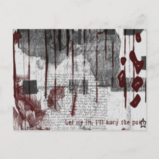 Röd och vit över hela gotin vykort