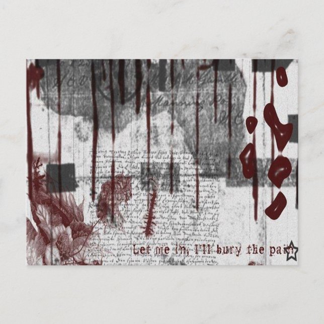 Röd och vit över hela gotin vykort (Framsida)