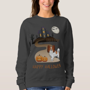 Röd och vit Papillon & Halloween Spökhus T Shirt
