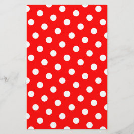 Röd och vit Polka dots