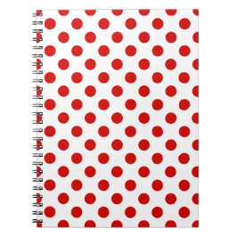 Röd och vit polka dots anteckningsbok