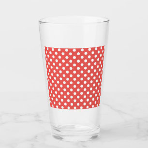 Röd och vit Polka dots Glaskopp
