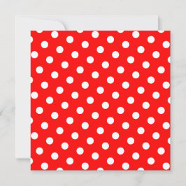 Röd och vit Polka dots Inbjudningar