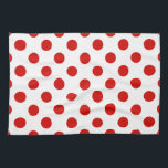 Röd och vit polka dots kökshandduk<br><div class="desc">Röd och vit polka dots</div>