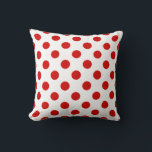 Röd och vit polka dots kudde<br><div class="desc">Röd och vit polka dots</div>