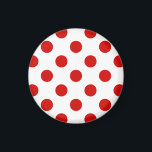 Röd och vit polka dots magnet<br><div class="desc">Röd och vit polka dots</div>