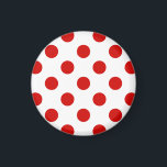 Röd och vit polka dots magnet<br><div class="desc">Röd och vit polka dots</div>