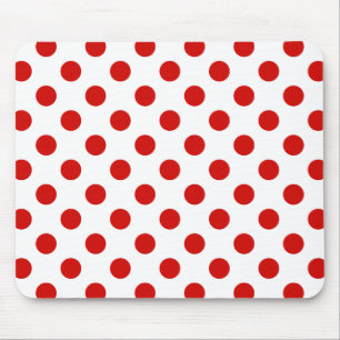 Röd och vit polka dots musmatta