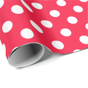 Röd och vit polka dots papper presentpapper