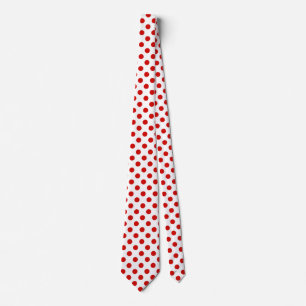 Röd och vit polka dots slips