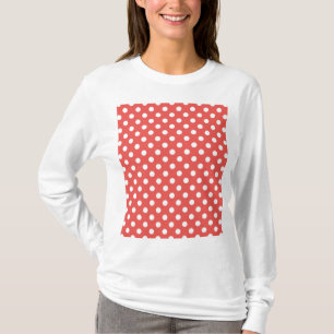 Röd och vit Polka dots T Shirt