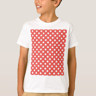 Röd och vit Polka dots T Shirt