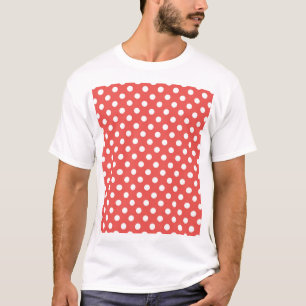 Röd och vit Polka dots T Shirt