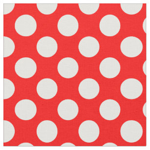 Röd och vit Polka dots Tyg