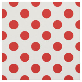 Röd och vit polka dots tyg