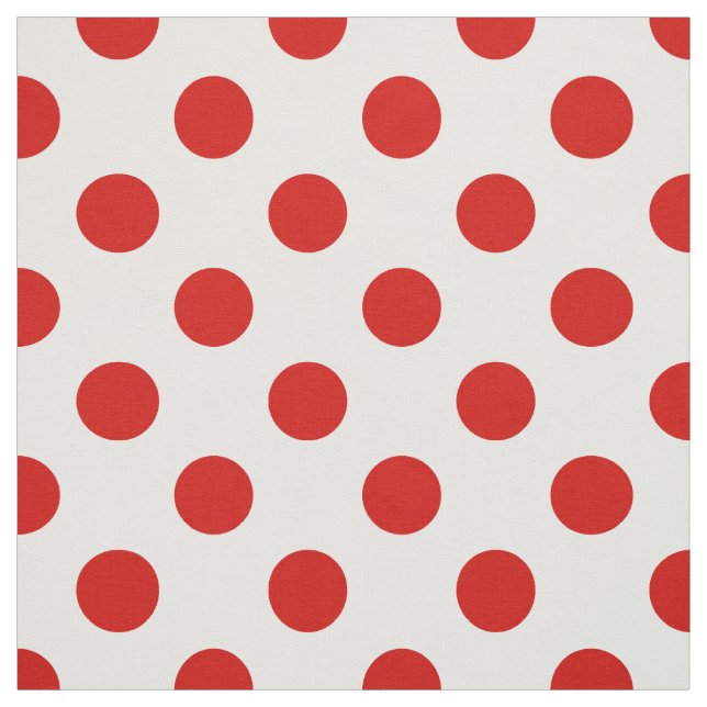Röd och vit polka dots tyg (Provkarta)