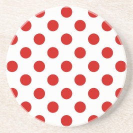 Röd och vit polka dots underlägg