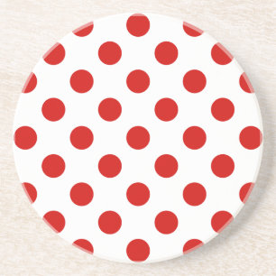 Röd och vit polka dots underlägg