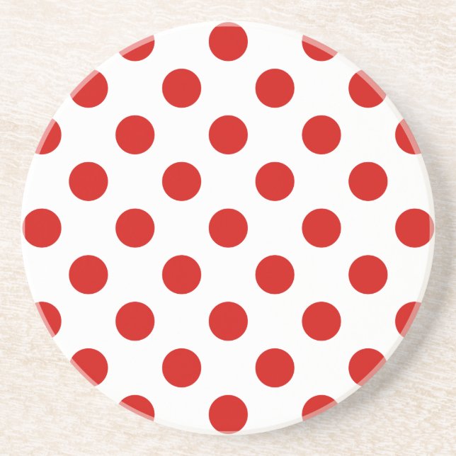 Röd och vit polka dots underlägg (Framsidan)