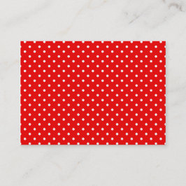 Röd och vit Polka dots Visitkort