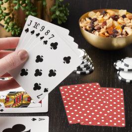 Röd och vit prickig mönster casinokort