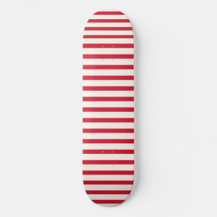 Röd och vit rand Modern jul Rand Mini Skateboard Bräda 18,5 Cm