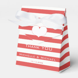 Röd och vit Rand | PERSONLIG BRÖLLOP Presentaskar