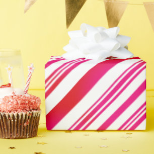 Röd och vit Rand Presentpapper