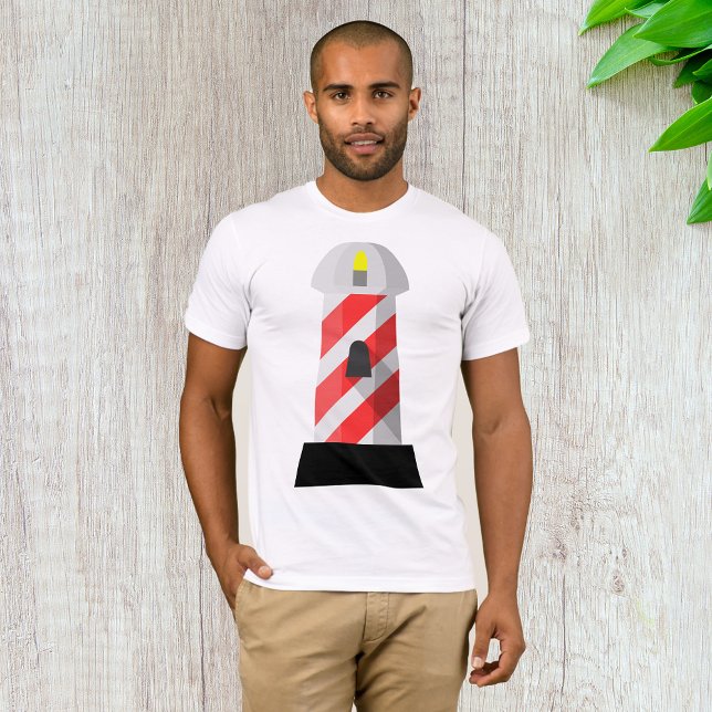 Röd och vit randig fyr t shirt (Skapare uppladdad)