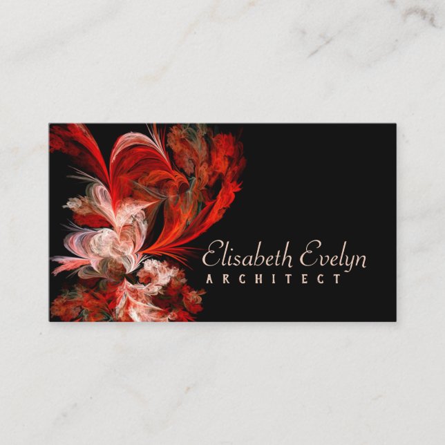 Röd och vit rektal visitkort (Framsida)