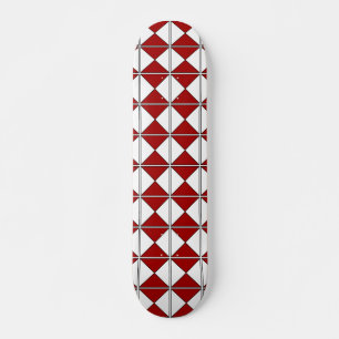 Röd och vit Retro  Mini Skateboard Bräda 18,5 Cm
