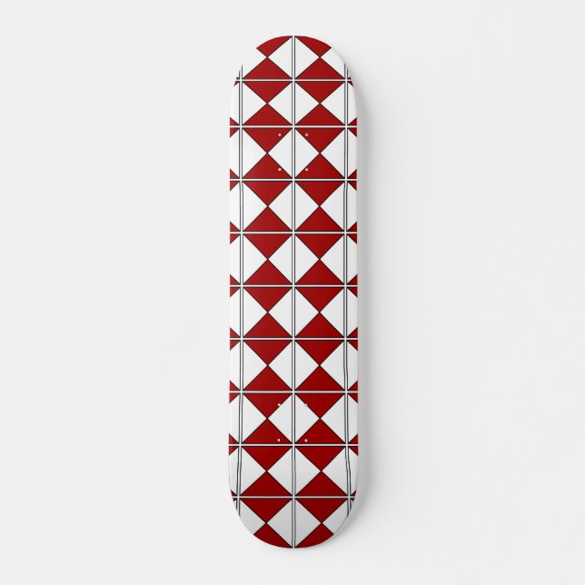Röd och vit Retro Mini Skateboard Bräda 18,5 Cm (Framsida)