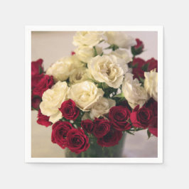 Röd och vit Ro Pappersservett