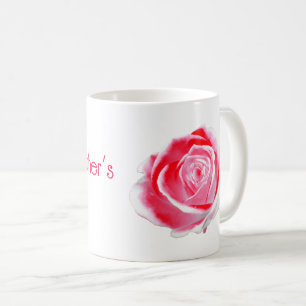 Röd och vit ros till Mors dag Kaffemugg